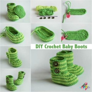 DIY Crochet Baby Boots