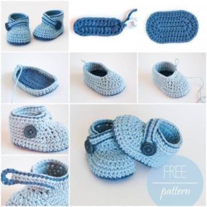 Diy Adorable Crochet Blue Whale Baby Booties