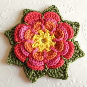 Beautiful Crochet Mesh Flower 10