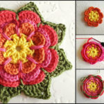 Beautiful Crochet Mesh Flower 13