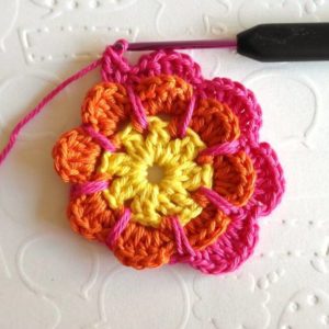 Beautiful Crochet Mesh Flower 4