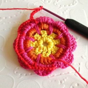 Beautiful Crochet Mesh Flower 5