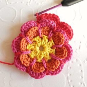 Beautiful Crochet Mesh Flower 7