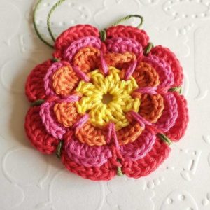 Beautiful Crochet Mesh Flower 9