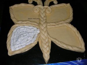 Butterfly  with curd cream and jam 14