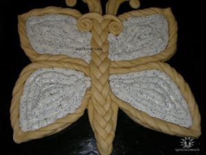 Butterfly  with curd cream and jam 15