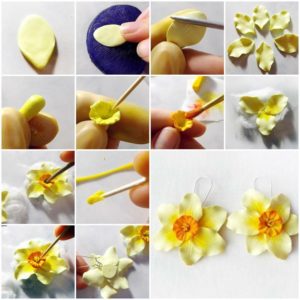 Clay Flower Step By Step 1