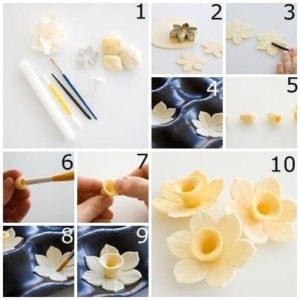 Clay Flower Step By Step 13