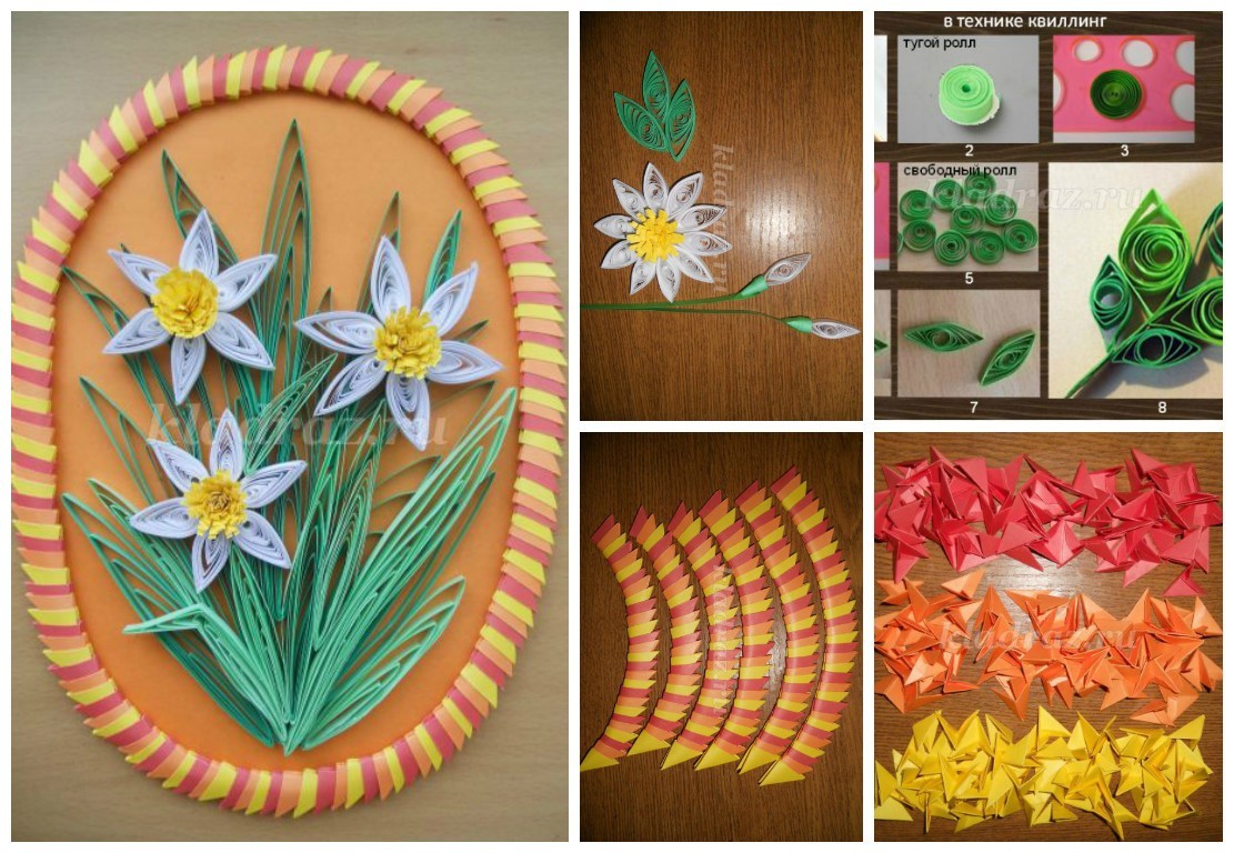 Daffodils from quilling technique 1