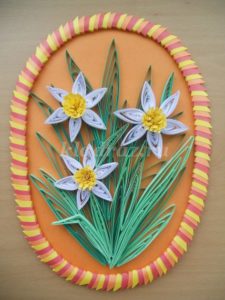 Daffodils from quilling technique 2