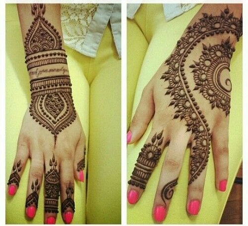 Detailed Hand Arabic Mehndi Designs