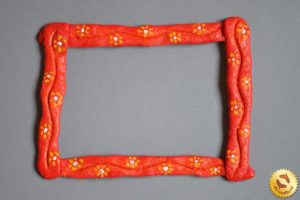 Frame made of salt dough with your hands 19