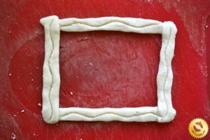 Frame made of salt dough with your hands 9