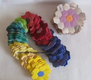 Hexagons Stitching and Plaid B