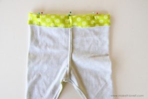 How to sew a simple leggings for kids 11