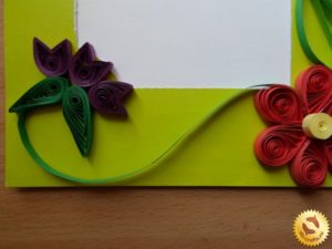 Quilling frame of cardboard with his own hands for a photo 24