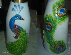 decorative peacock bottle 17