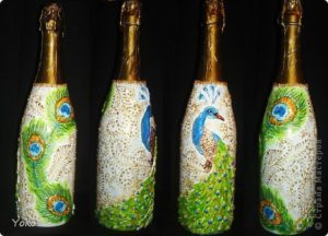 decorative peacock bottle 2