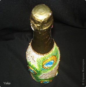 decorative peacock bottle 24