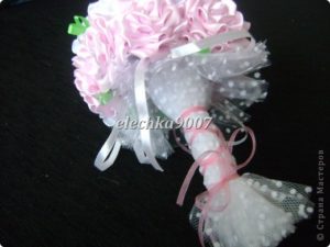 wedding bouquet of ribbon flowers 3