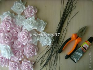 wedding bouquet of ribbon flowers 4