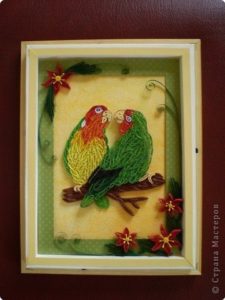 Paper Quilling Beautiful Lovebirds 5