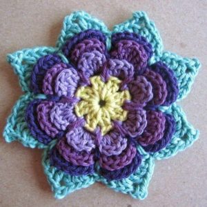 Beautiful Crochet Mesh Flower 12