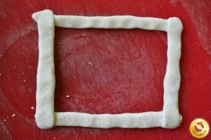 Frame made of salt dough with your hands 7