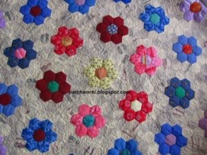 Hexagons Stitching and Plaid C