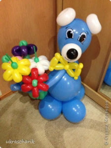 How to make Bear of balloons1