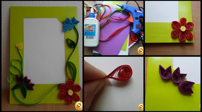 Quilling frame of cardboard with his own hands for a photo 1