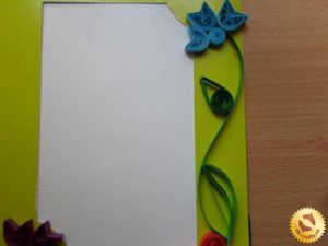 Quilling frame of cardboard with his own hands for a photo 27