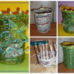 newspaper basket with flower featured