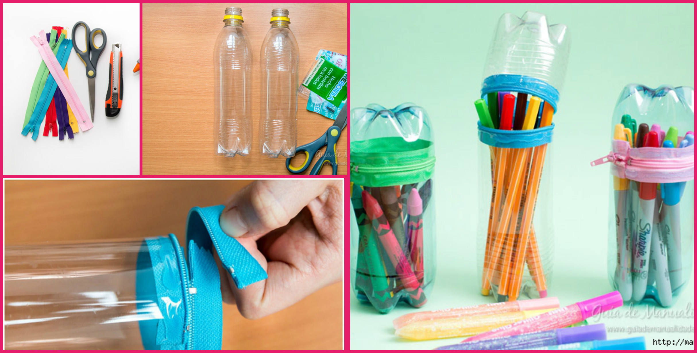 ORGANIZER AND PENCIL CASE OUT OF PLASTIC BOTTLE 1