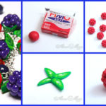 Raspberries from polymer clay 1