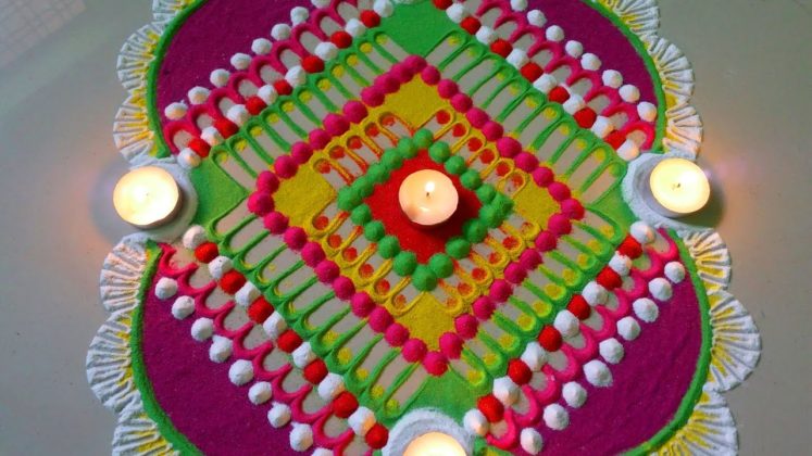 Multocolored Rangoli Beautiful multicolored rangoli designs – Art & Craft Ideas