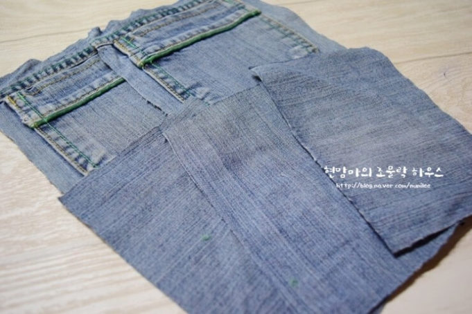 How to make denim storage bags from old jeans - Art & Craft Ideas