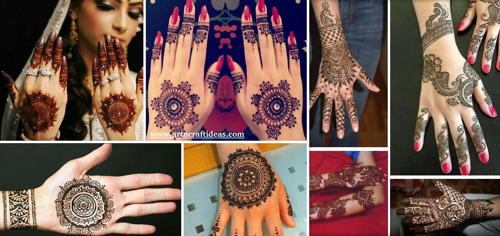 STYLISH MEHNDI DESIGNS FOR HANDS IN DIFFERENT STYLES - Art & Craft Ideas